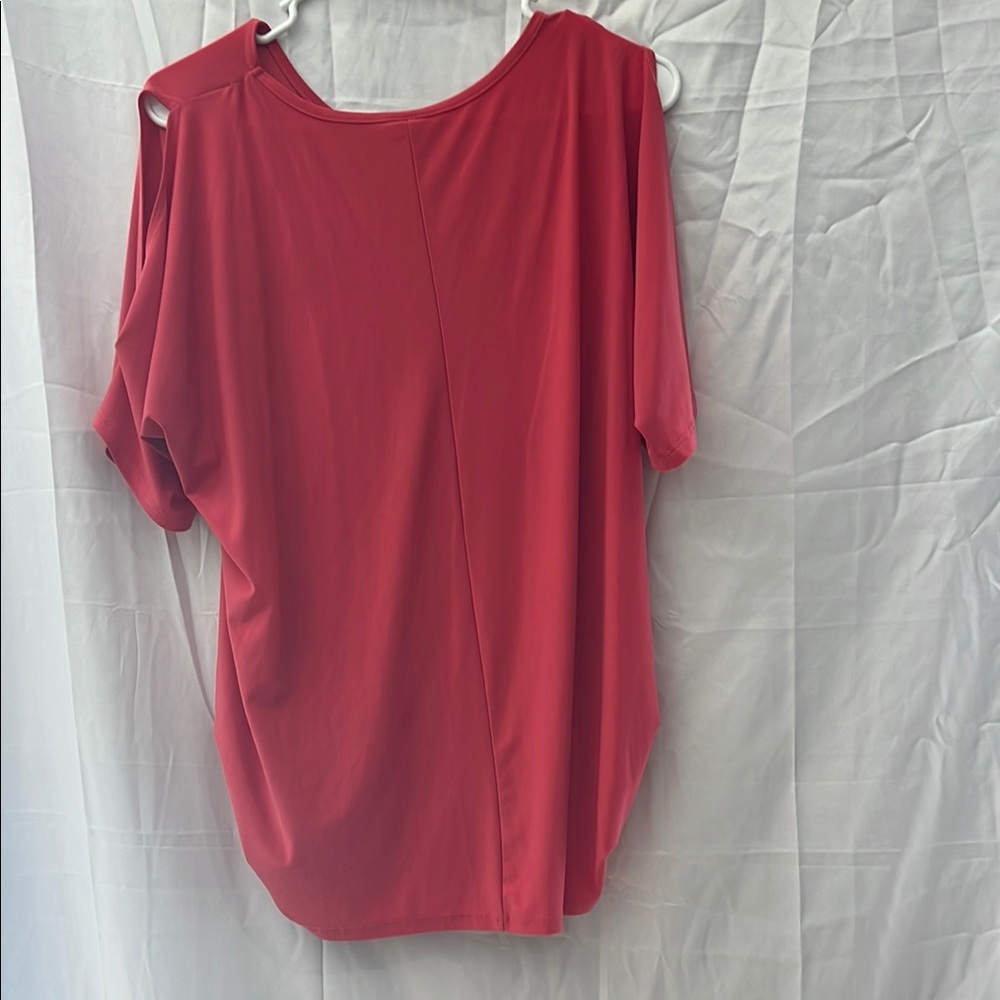 Boom Boom Jeans Pink Short Sleeve Cut Out Blouse